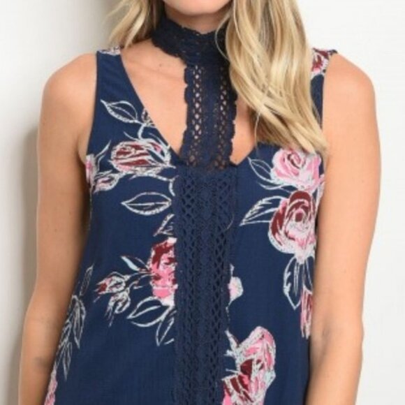 FLORAL CHOKER DRESS - Picture 3 of 3